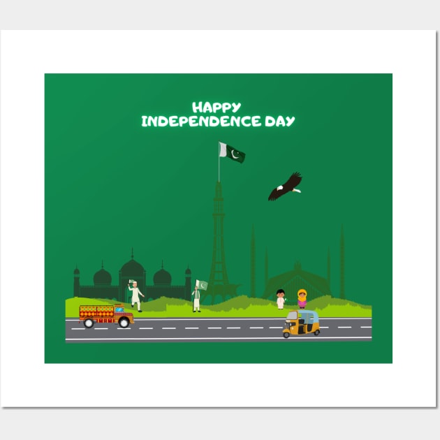 Happy Independence Day Pakistan Wall Art by Quotigner